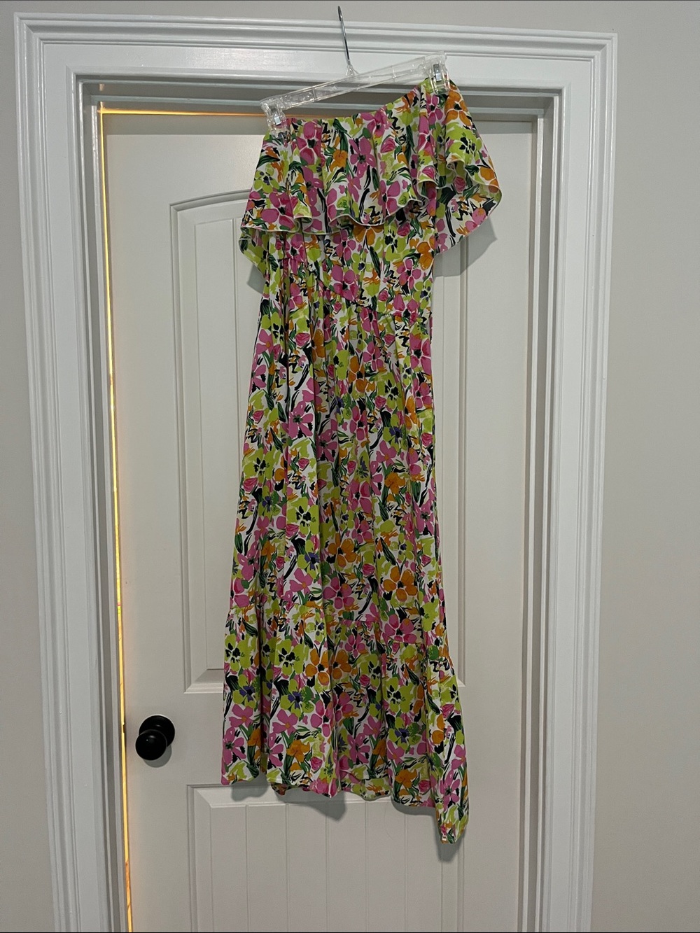 One shoulder maxi dress